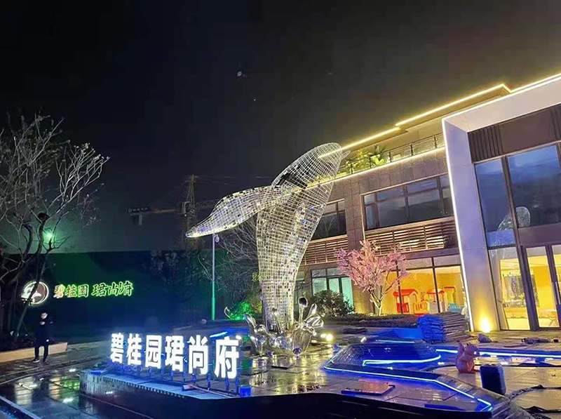 碧桂園項目不銹鋼鏤空魚